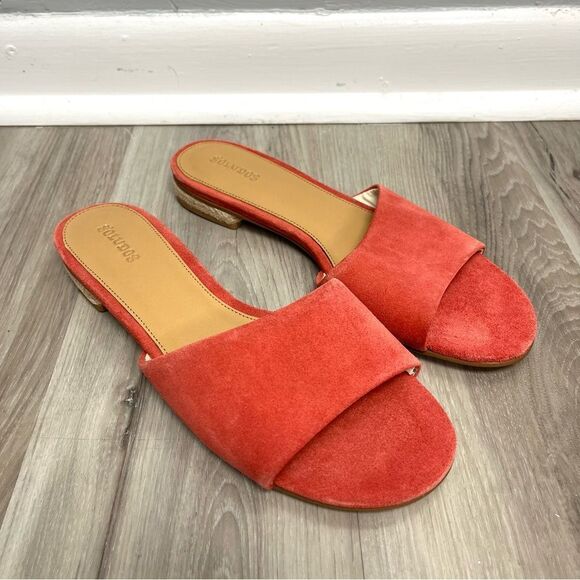 Soludos Orange and Pink Suede Sandals Slip-On - Picture 1 of 5